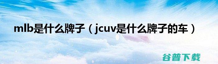 jcuv是什么牌子的车 (jcuv是什么车多少钱)